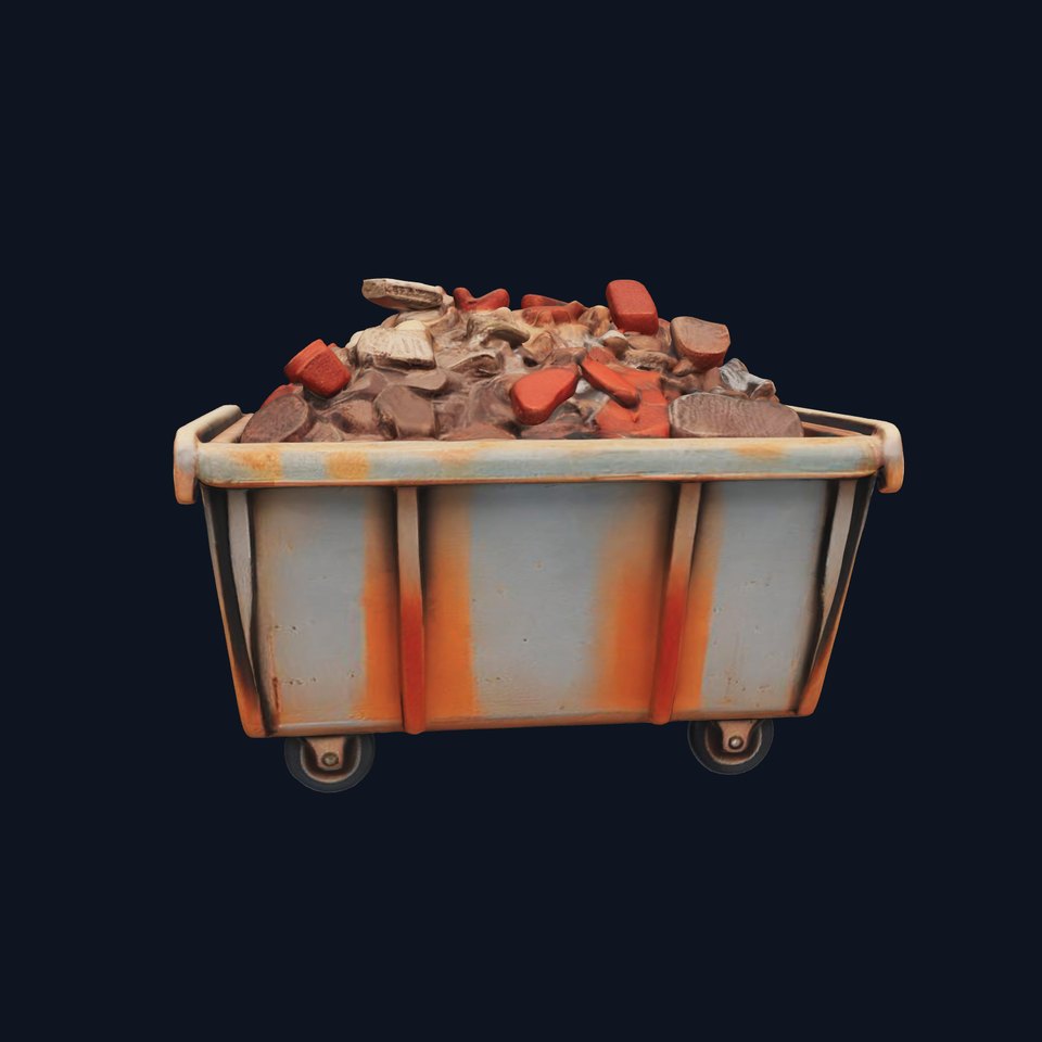 Rustic Industrial Metal Container Model Pack